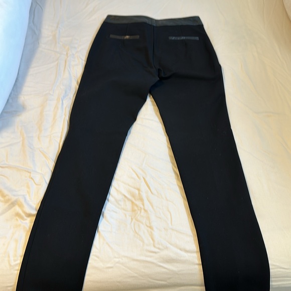 Black Danier dress pants size 6 with leather trim. Very good condition - Picture 5 of 6